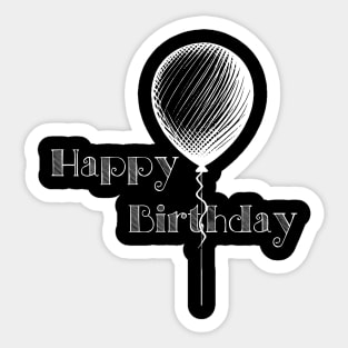 Happy Birthday (Classic) with White Lettering Sticker